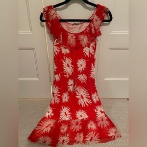 Juicy Couture - Coral Floral Sleeveless Dress